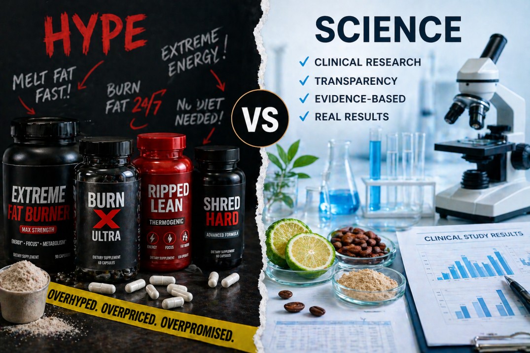 fat burner supplements compared with scientific research and lab analysis