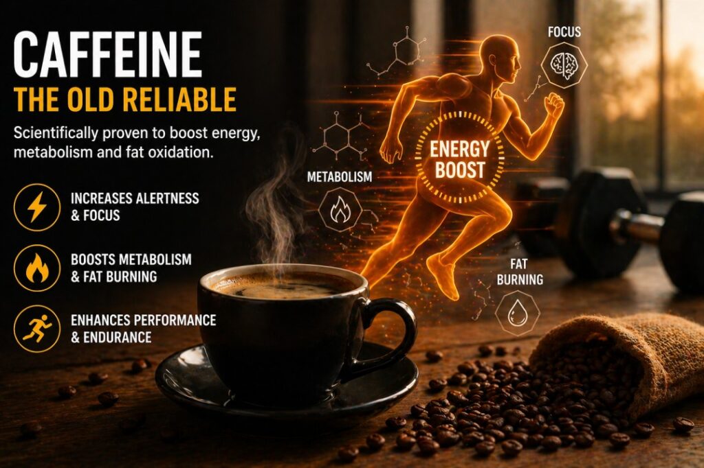 caffeine increasing metabolism and fat burning effect in the body