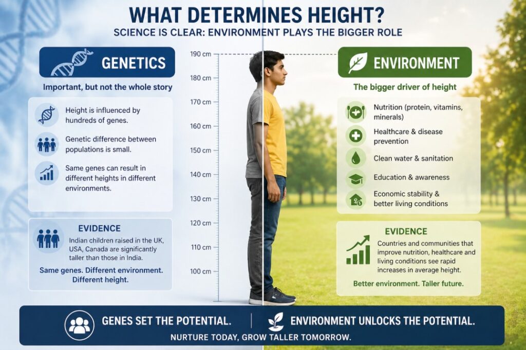 genetics vs nutrition impact on human height growth explained