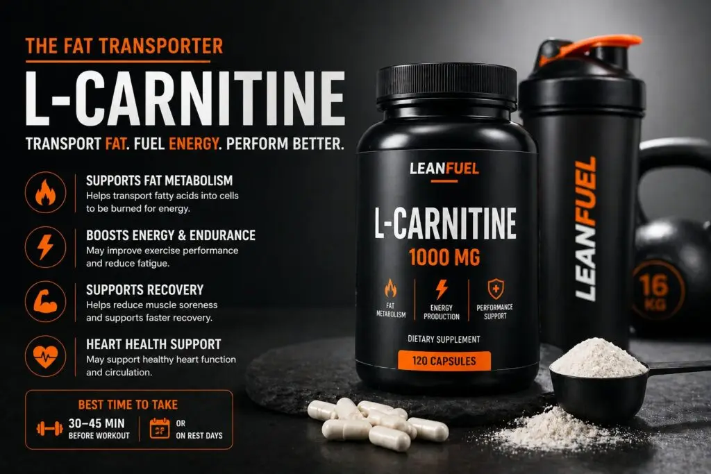 “l-carnitine supplement for fat metabolism and workout energy”