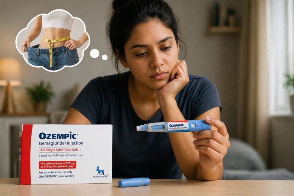 person considering ozempic for weight loss due to rising popularity