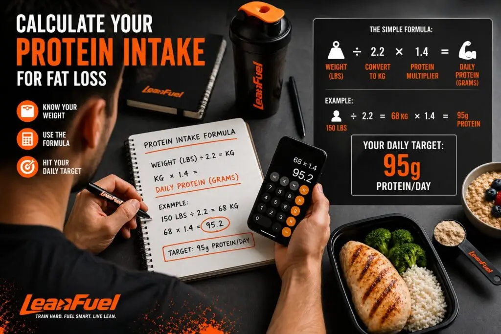 “how to calculate daily protein intake for fat loss”