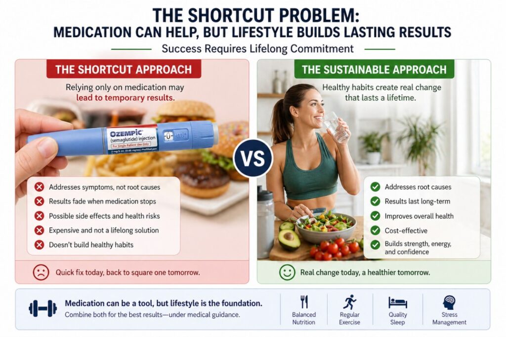 healthy lifestyle habits compared to weight loss medication approach