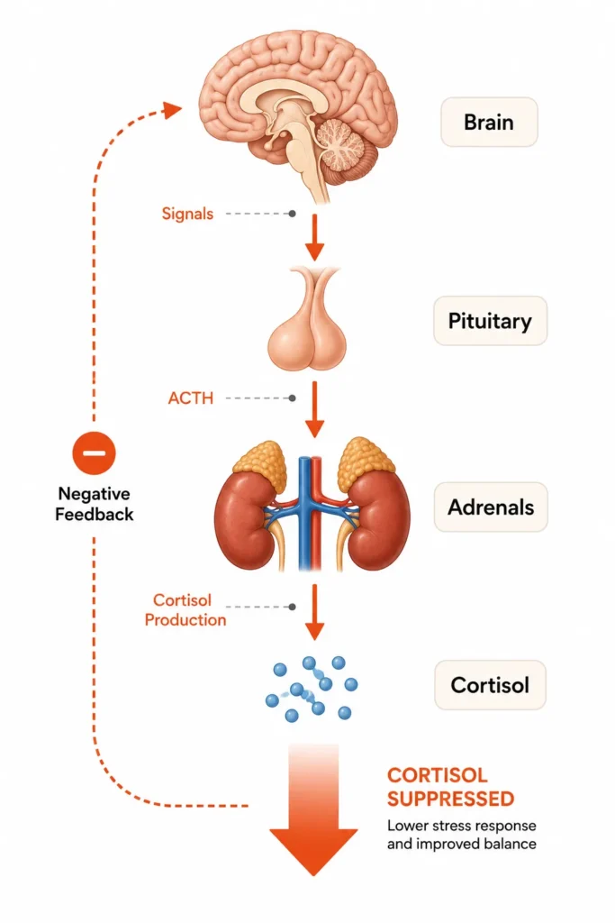 Ashwagandha effect on cortisol and HPA axis pathway