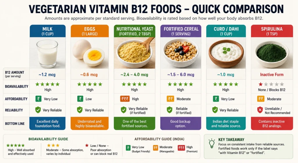 Vitamin B12 Foods for Vegetarians: 8 Best Sources That Actually Work -  LeanFuel