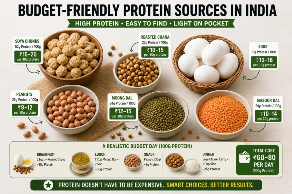 cheap protein sources India under budget foods