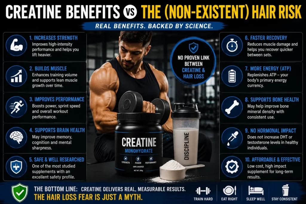 Myths and facts about creatine and hair loss