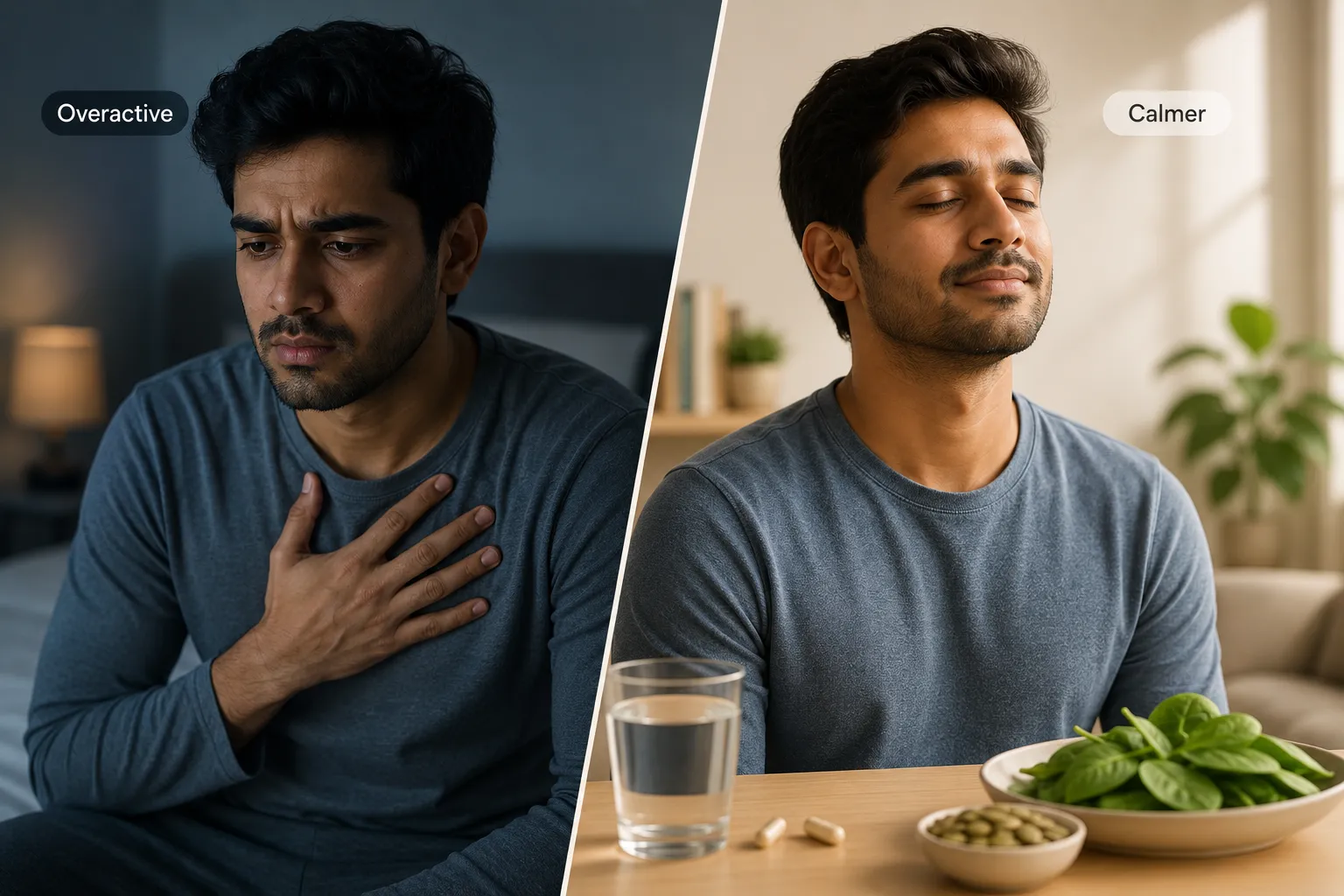 Magnesium glycinate supporting calmer nervous system function during physical anxiety symptoms