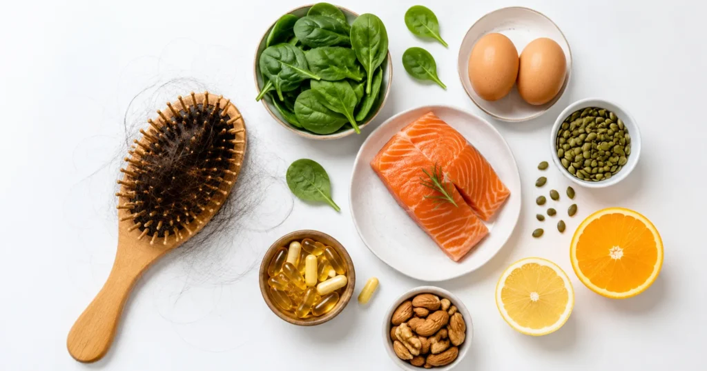 Hair shedding beside nutrient-rich foods linked to vitamin deficiency hair fall
