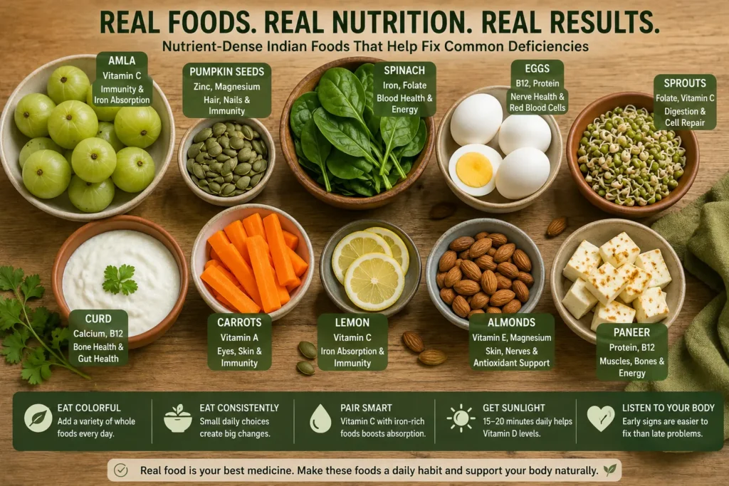 Indian foods helping correct common nutrient deficiency symptoms naturally