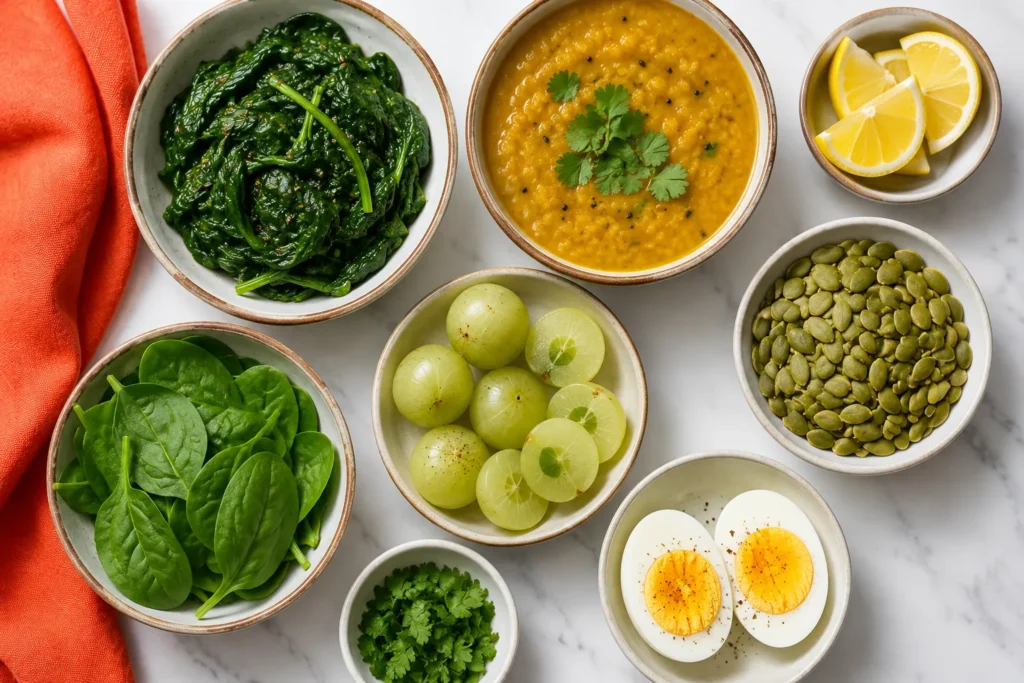 Iron and vitamin B12 foods supporting dark circle recovery