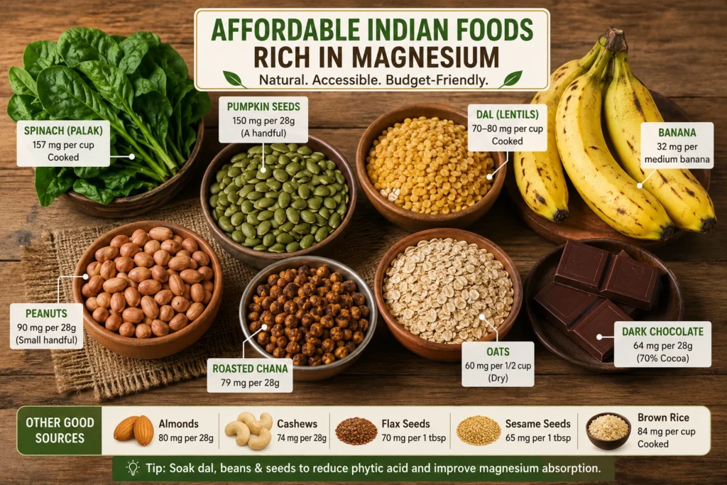 Affordable Indian foods rich in magnesium for daily nutrition