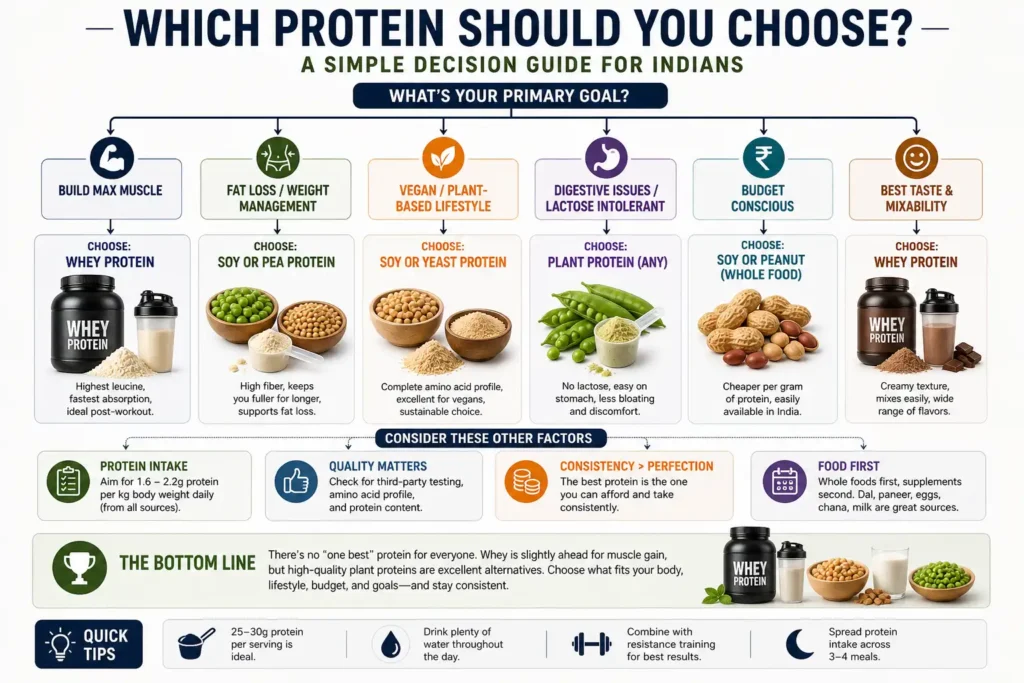 which protein powder should you choose whey vs plant decision guide