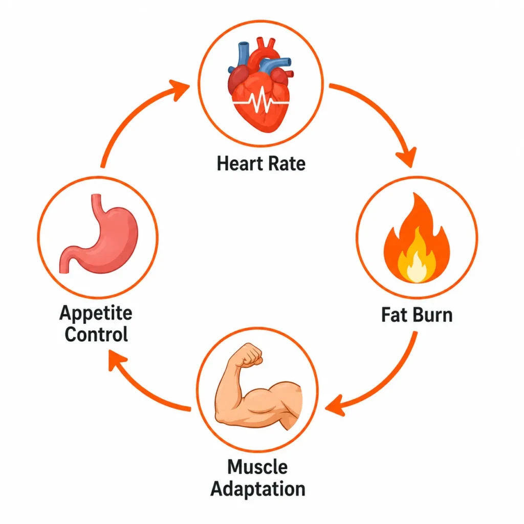 Skipping rope fat burning process explained with simple metabolic diagram