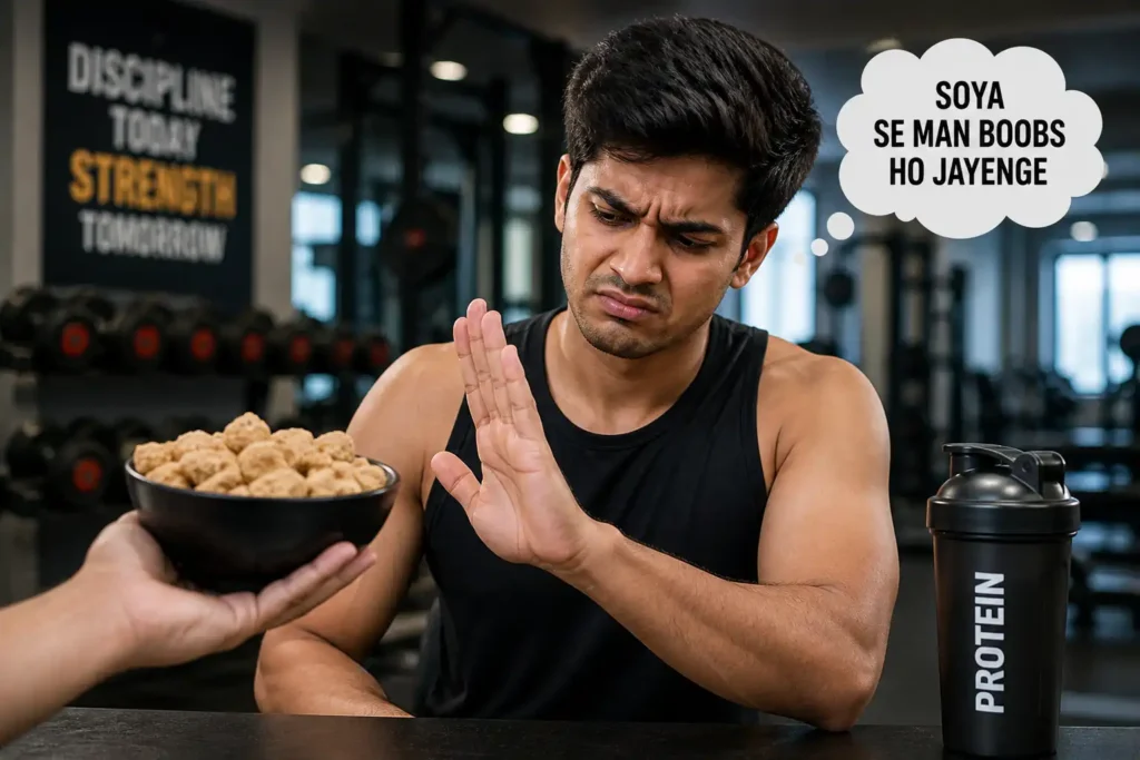 Indian men avoiding soya chunks due to man boobs myth