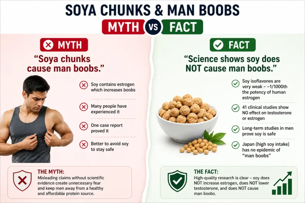 Soy causing man boobs myth vs scientific facts comparison