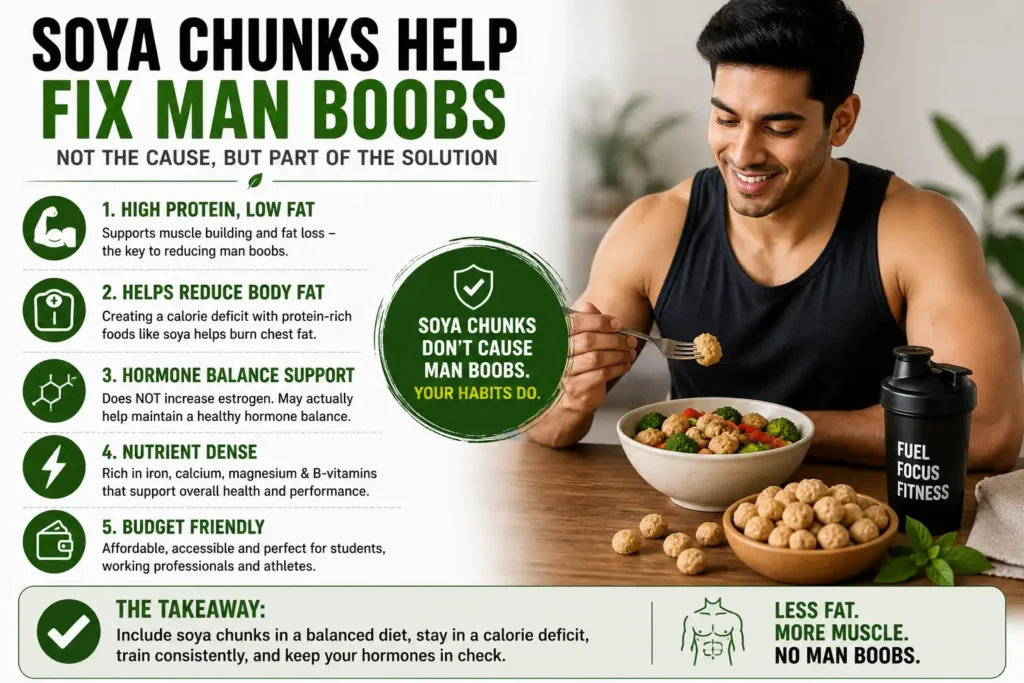 Soya chunks helping fat loss and muscle gain in men