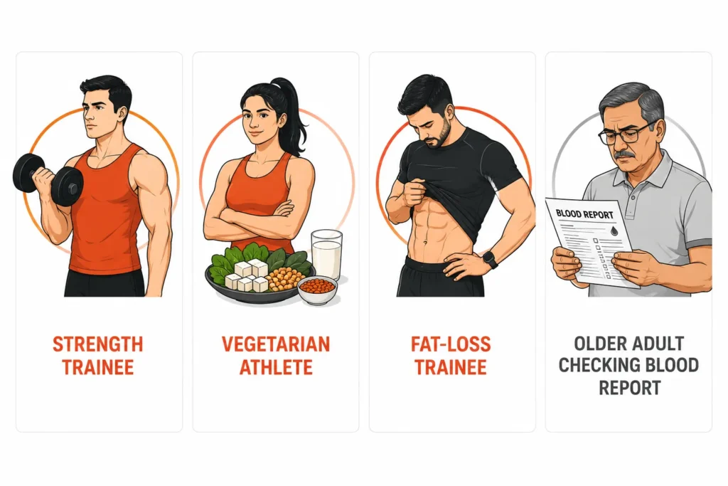 Different Indian fitness groups considering creatine supplementation for training goals