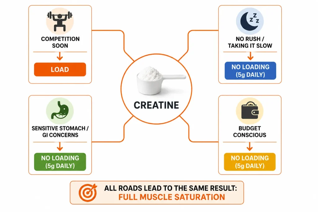Choosing the right creatine supplementation protocol based on goals