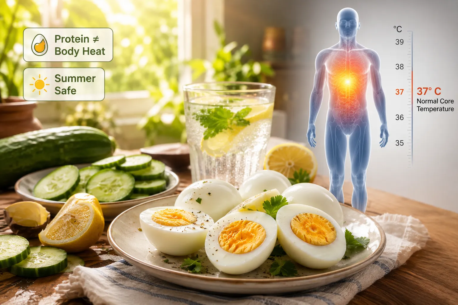 do eggs cause body heat