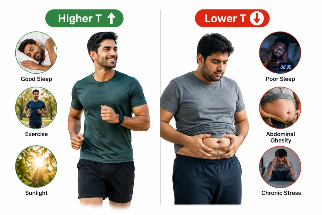 Lifestyle habits influencing testosterone levels in young men