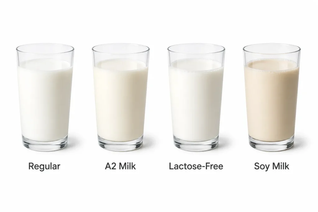 Milk alternatives for people sensitive to lactose at night