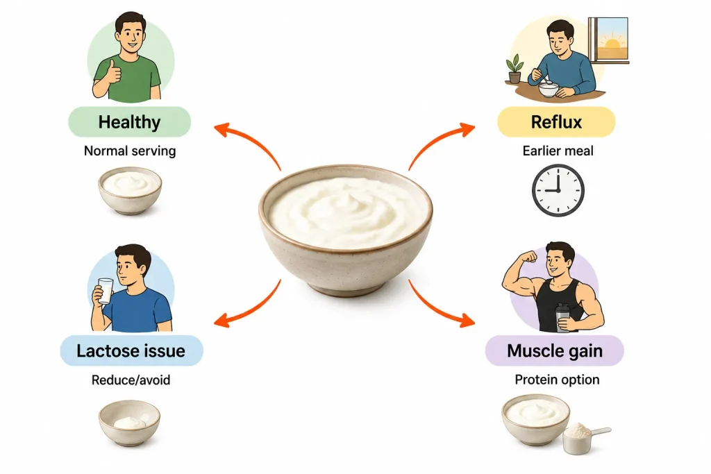 Practical guide for eating curd at night safely
