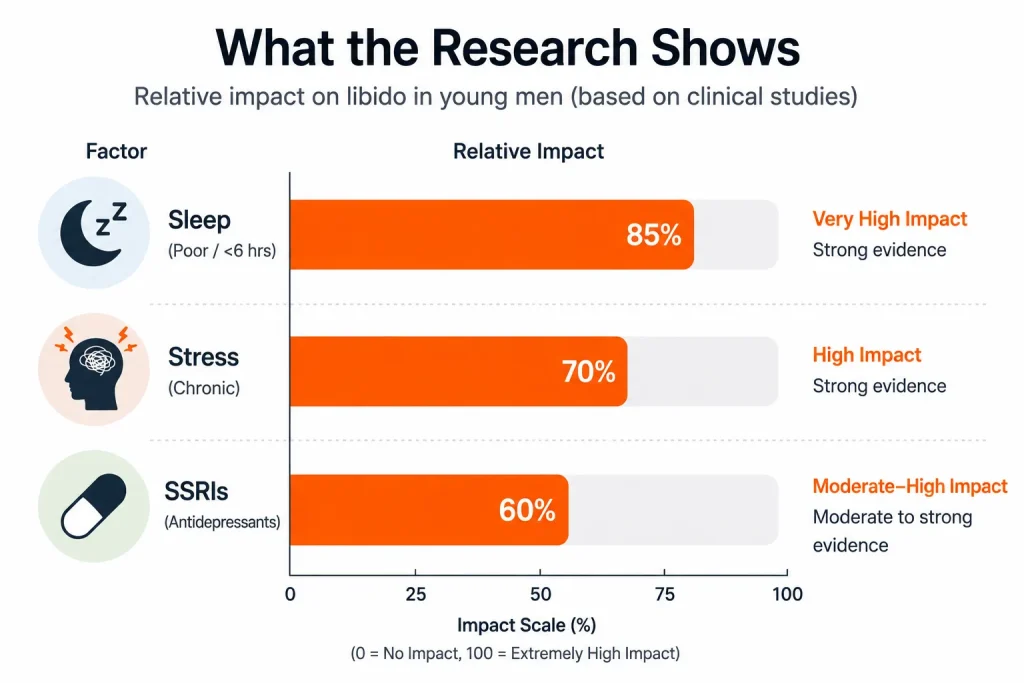 Research summary comparing major causes of low libido